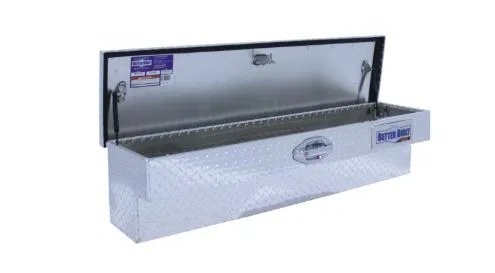 79011019 – BETTER BUILT Tool Box, Side Mount Single Lid Diamond Tread Bright Aluminum 48 Inch Length x 12 Inch Width ...